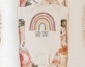Watercolor God Sent Natural Baby Bodysuit