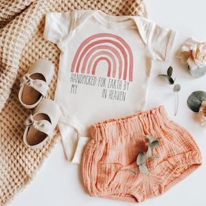 Handpicked for Earth by My &quot;PERSONALIZED NAME&quot; in Heaven Baby Bodysuit