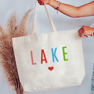 Colorful Lake Tote Bag