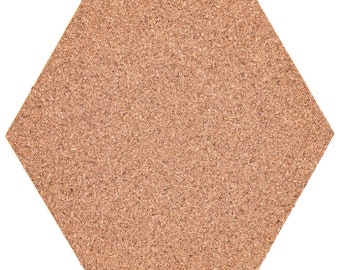 EcoCMK cork hexagon, with self-adhesive, natural, 21x18cm/7mm