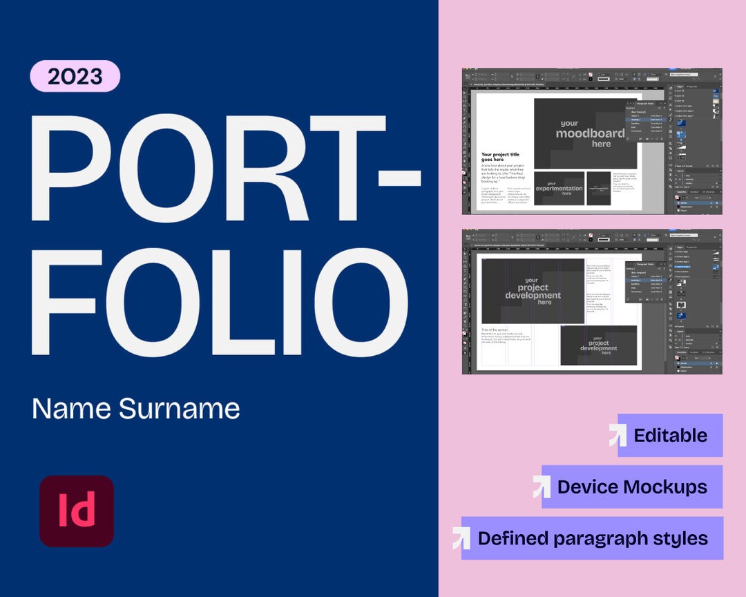Portiofolio Designs Using Indesign This item is unavailable - Etsy