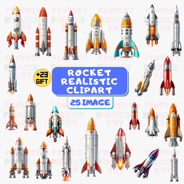 Rocket Realistic Clipart, space watercolor cliparts, rocket ships decor for nursery, Watercolor Space Clipart, planets clip art cute clipart