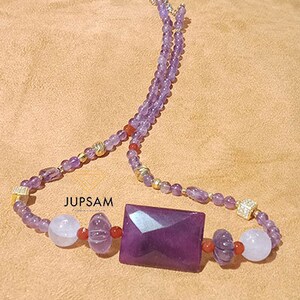 Elegant Lavender Amethyst and Silver Necklace