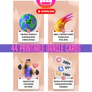 Printable Love Oracle Deck-Twin Flame Characteristics Traits-How Do They Feel-Instant Download