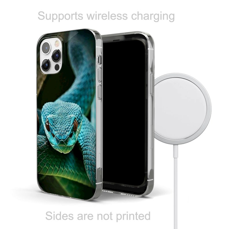 Custodia per telefono Snake Cover serpente verde per iPhone 15Pro, 14, 13, 12, 11, Google Pixel 8, 7A, 6A, Samsung Galaxy S24Ultra, S23fe, S22, A54, A34 immagine 5