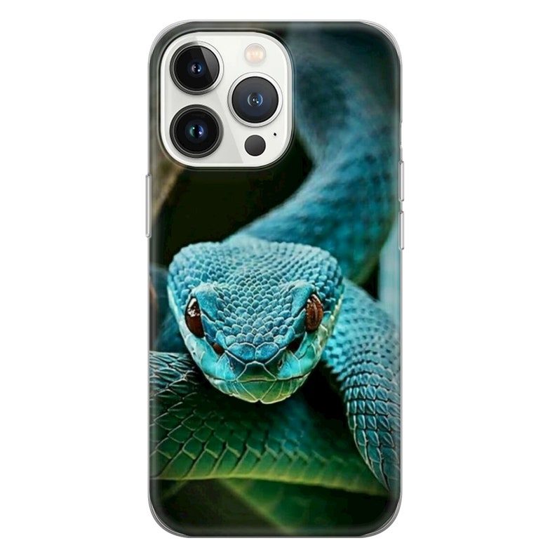 Custodia per telefono Snake Cover serpente verde per iPhone 15Pro, 14, 13, 12, 11, Google Pixel 8, 7A, 6A, Samsung Galaxy S24Ultra, S23fe, S22, A54, A34 immagine 4