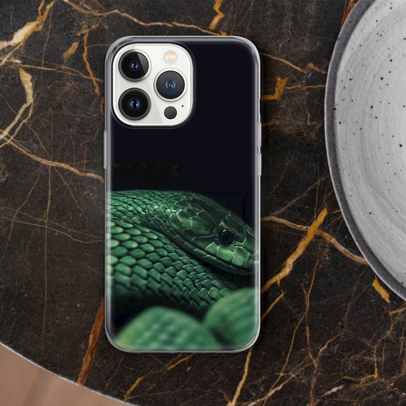 Custodia per telefono Snake Cover serpente verde per iPhone 15Pro, 14, 13, 12, 11, Google Pixel 8, 7A, 6A, Samsung Galaxy S24Ultra, S23fe, S22, A54, A34 immagine 9