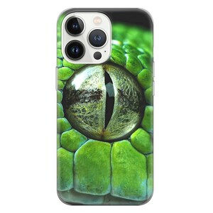 Custodia per telefono Snake Cover serpente verde per iPhone 15Pro, 14, 13, 12, 11, Google Pixel 8, 7A, 6A, Samsung Galaxy S24Ultra, S23fe, S22, A54, A34 immagine 2