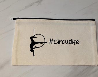 Circus Life Aerial/Pole Fitness Small Travel Bag | For makeup/keys/earphones | Gift Ideas | Aerial Lover | Pole Gift | #CircusLife