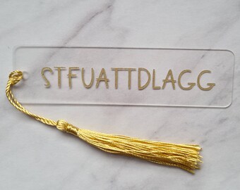 Marque-page STFUATTDLAGG | Marque de commerce | Amoureux du charbon | Booktok | Amoureux de l'amour | Remplisseur de bas | Cadeau de lecture | Gland décoratif