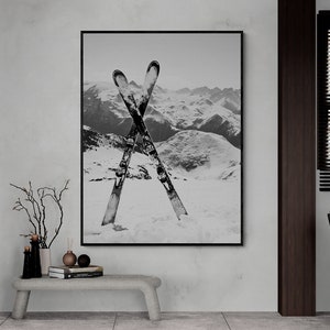 Póster vintage de esquí, arte de esquí, arte de esquí, arte mural de esquí, arte mural de esquí, arte vintage de esquí, impresiones artísticas de esquí, fotografía de esquí, fotografía de esquí