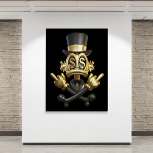 Scrooge mcduck art,scrooge mcduck art print,scrooge mcduck poster, scrooge mcduck wall art, uncle scrooge art,scrooge mcduck pop art