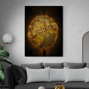 Plakat Scarface, plakat filmowy Scarface, plakat Świat należy do Ciebie, plakat motywacyjny, grafika Scarface, plakat Al Pacino, sztuka motywacyjna