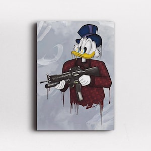 Arte murale di Paperone e Paperoni, arte del Monopoli, arte del Monopoli di Alec, arte murale hypebeast, poster hypebeast, poster streetwear, arte murale streetwear