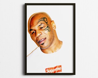 Mike Tyson Supreme Poster, Hypebeast Posters, Fashion Wall