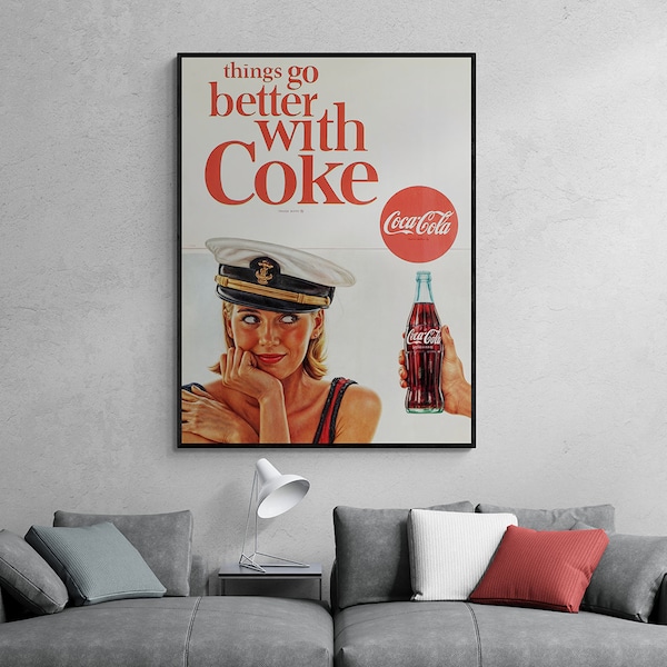 Affiche rétro de coca, affiche vintage de coca, affiche de coca cola, oeuvre d'art de coca cola, affiche vintage de coca cola, affiche de coca, impression de coca cola, art de coca