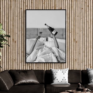Póster vintage de champán, arte del vino, póster de champán, arte mural de vino, arte mural de cocina, póster de cocina, arte de póster de alcohol, arte del champán
