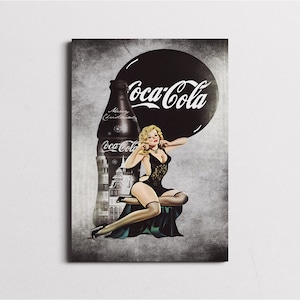 Poster Coca Cola vintage, Coke art,Coke vintage poster,Coca cola poster,Coca cola artwork,retro Coke poster, Coke poster,coca cola print