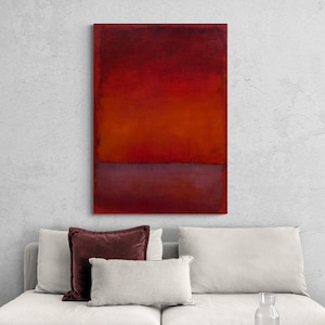 Mark Rothko rote Wandkunst, Mark Rothko Poster, Mark Rothko roter Druck, Rothko gerahmte Drucke, abstrakte Wandkunst, Mark Rothko ohne Titel