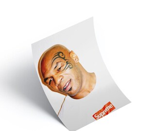 Mike Tyson Supreme Poster, Hypebeast Posters, Fashion Wall