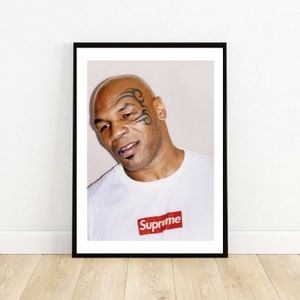 Supreme poster digital, supreme wall art, supreme print, mike tyson poster, luxury wall art, fashion wall art,Hype beast art,hypebeast print