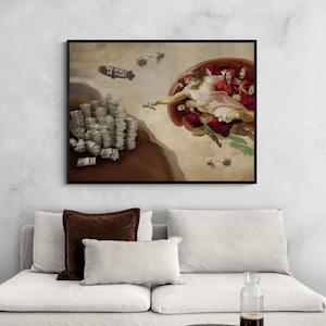 Arte della caverna dell'uomo, poster motivazionale, arte murale con soldi, arte murale di Alec Monopoly, poster di Alec Monopoly, poster motivazionale per ufficio, arte streetwear