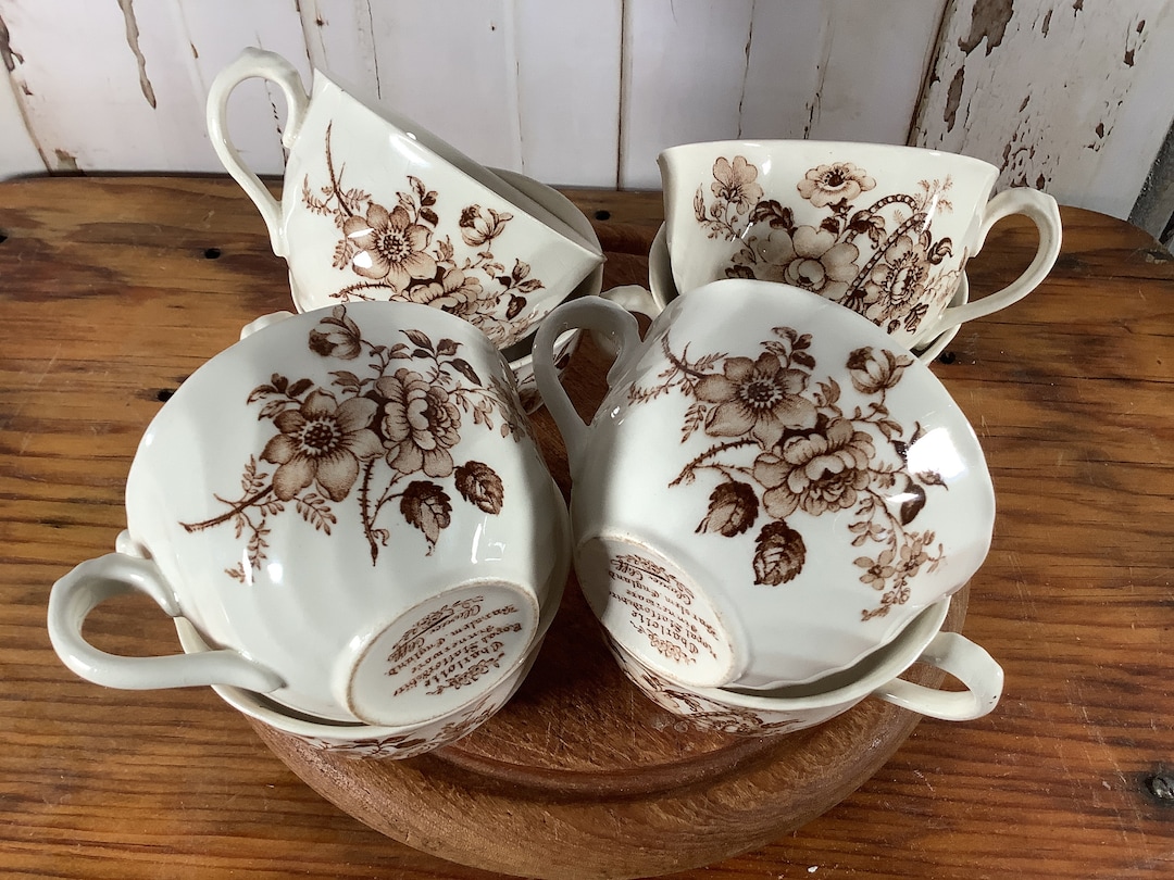 English Ironstone Tea Cups Royal Staffordshire Coffee Cups Etsy