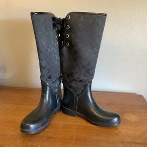 Coach Rain Boots - Etsy