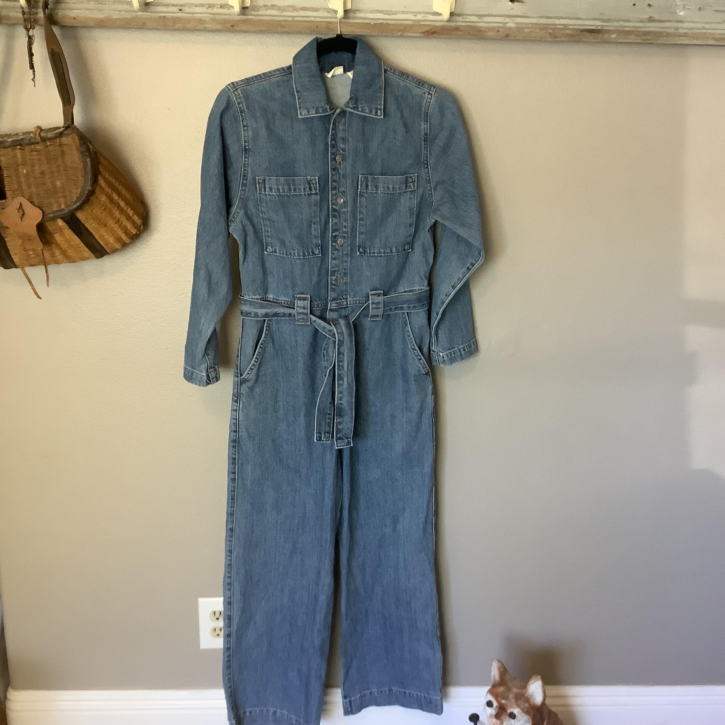 Vintage Levis Denim Jumpsuit, Light Wash Coveralls, Vintage 