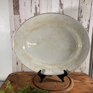 Vintage ironstone serving platter, ironstone serving tray, platters and serving trays