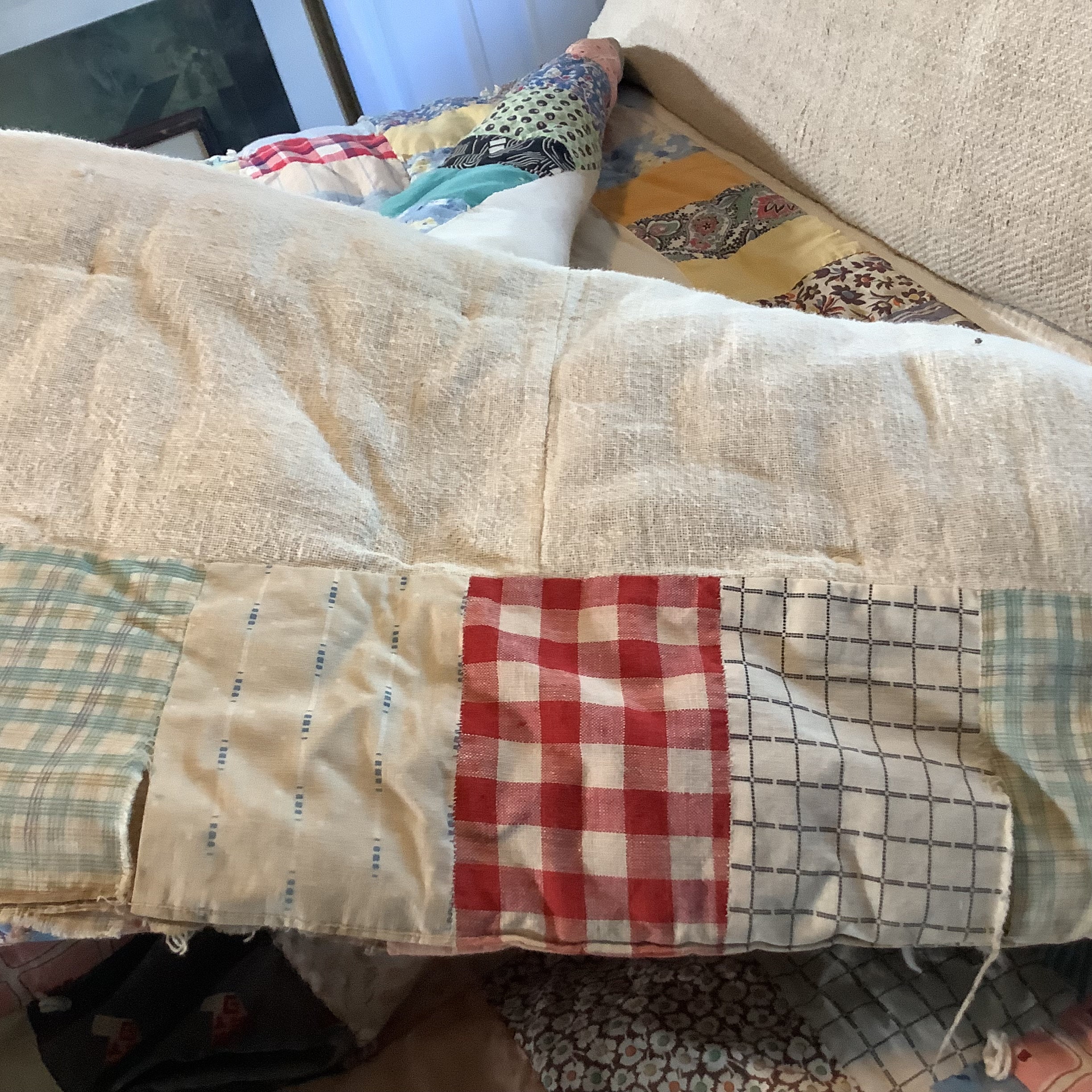 Antique Hand Stitched Hand Tied Patchwork Quilt, Etsy