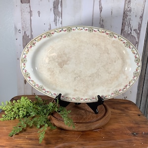 Vintage ironstone serving platter, charcuterie platter, serving tray, serving platter