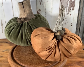 Handmade fabric pumpkins, fall decor, fall pumpkins