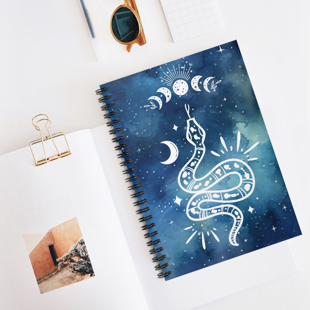 Snake Journal Lunar Snake Spiral Bound Journal/notebook - Etsy