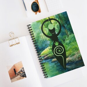 Carnet cartonné avec reliure spirale et ligne Spiral Goddess