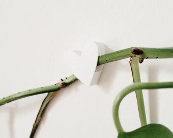 Pflanzenhalterung Wand | Herz-Clip für Kletterpflanzen | Rankhilfe | Süße Plant Clips | Kletterpflanze Wandhalterung | Lichterketten Clips
