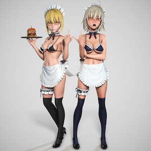 Fate Maids 3D STL File - 3D Design 3D Fate Maids STL