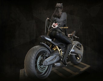 Catwoman 3D STL File - 3D Design 3D Printer Catwoman STL