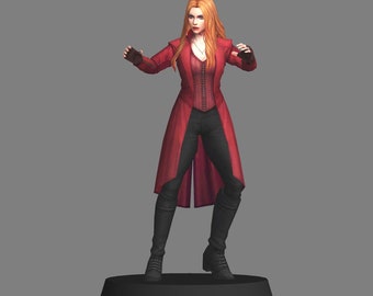 Scarlet Witch Statue 3D STL File - 3D Design 3D Printer Scarlet Witch ...