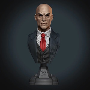 Ninja Printz - Charles Xavier (Professor X) Bust  3D STL File - 3D Design 3D Printer Ninja Printz - Charles Xavier (Professor X) Bust STL