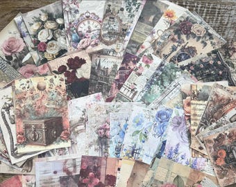 Vintage Journal Starter Kit; Scrapbooking; Junk Journaling; Assorted Mystery Accessories