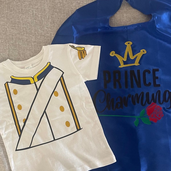 Prince Charming Shirt, personalisierter Umhang und Schaumstoff-Schwertspielset