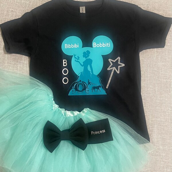 Cinderella shirt tutu and princess headband bundle