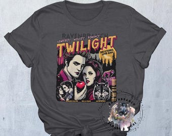 Camiseta vintage inspirada en Crepúsculo, equipo Edward, camiseta de Edward Bella, camiseta retro de romance vampírico, camiseta literaria, regalo para lector.