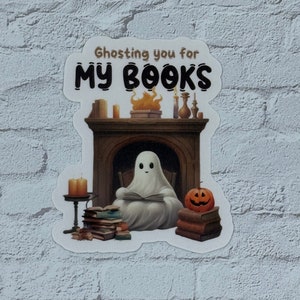 Sticker, Kindle Sticker, Ghosted You Book Sticker, Bookish Sticker, Gift for Reader, Reading Ghost Sticker, Halloween Sticker