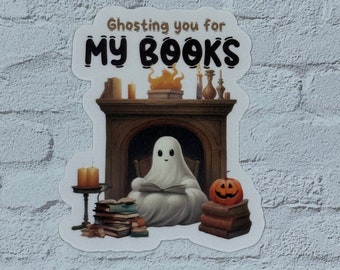 Sticker, Kindle Sticker, Ghosted You Book Sticker, Bookish Sticker, Gift for Reader, Reading Ghost Sticker, Halloween Sticker