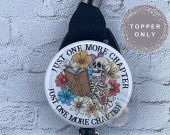 Adorno para carrete de insignias con diseño floral para amantes de los libros
