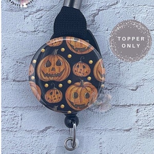 Smiling Jack - O- Lanterns  Badge Reel Topper