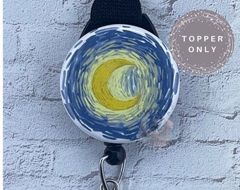 Topper de carrete de insignia de arte lunar