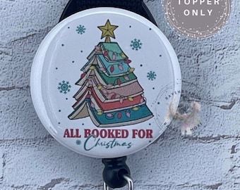 Insignia de libros navideños para carrete, regalo para profesores